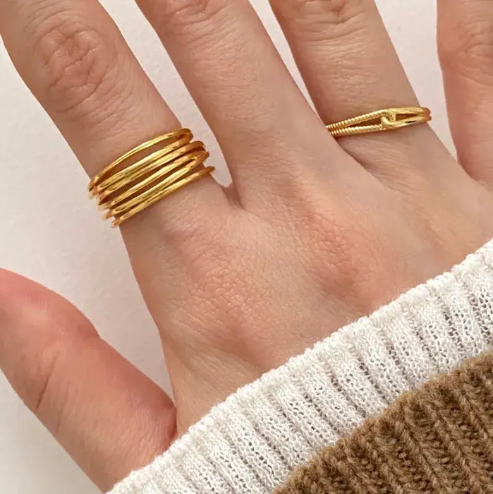 Simple Minimalist Sterling Silver Ring in Silver or 18K Gold