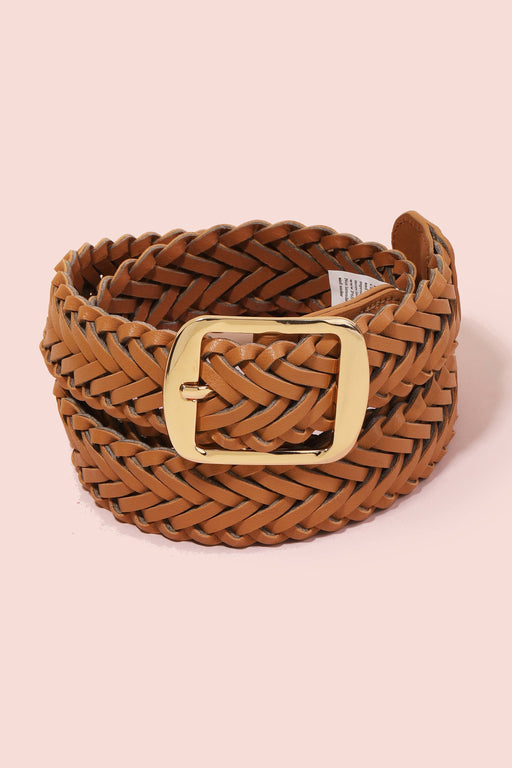 Faux Leather Braided Belt