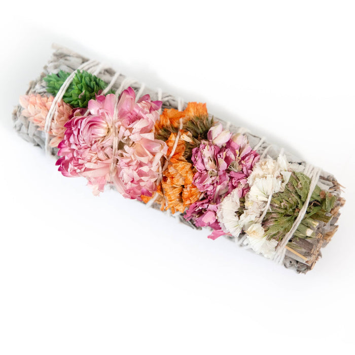 Andaluca - 4" Sherbet Color Sage Smudge Stick