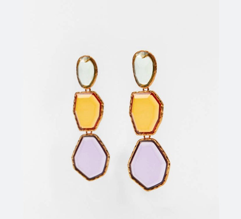 The Glam Drop Earring Chanel Wrapped Sparkle Faux Crystals