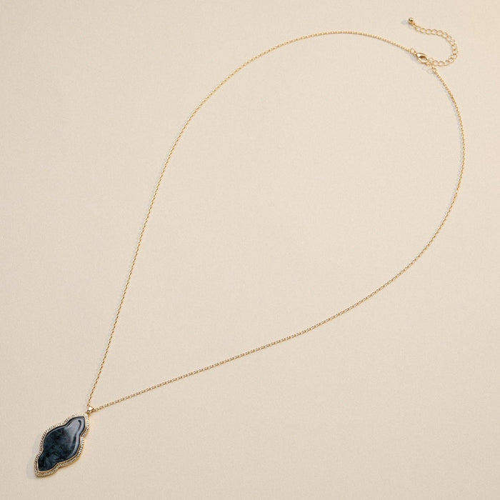 Iridescent Cloud-Shaped Pendant Necklace