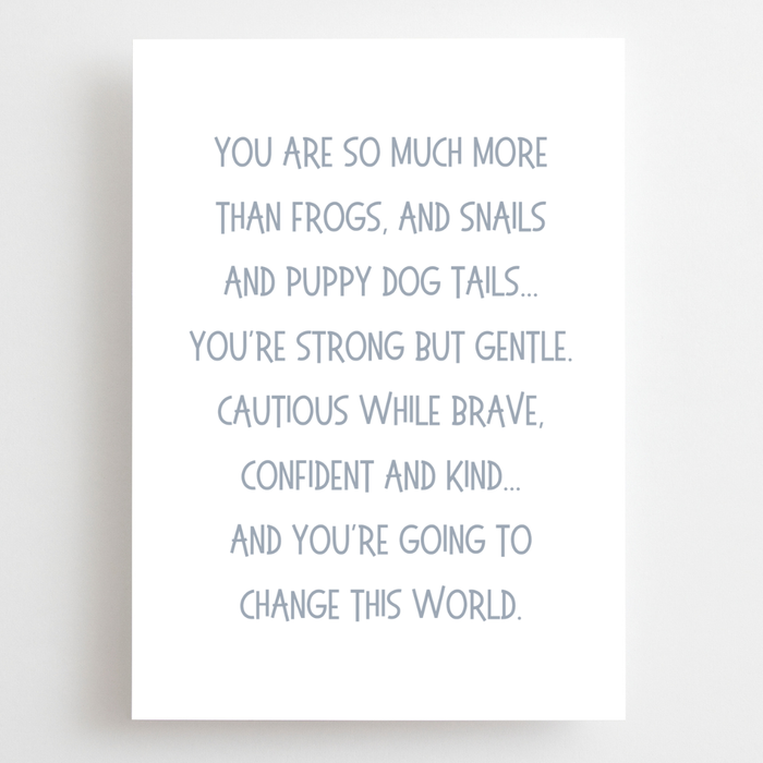 The Lettery Studio - Baby Card - Little Boys