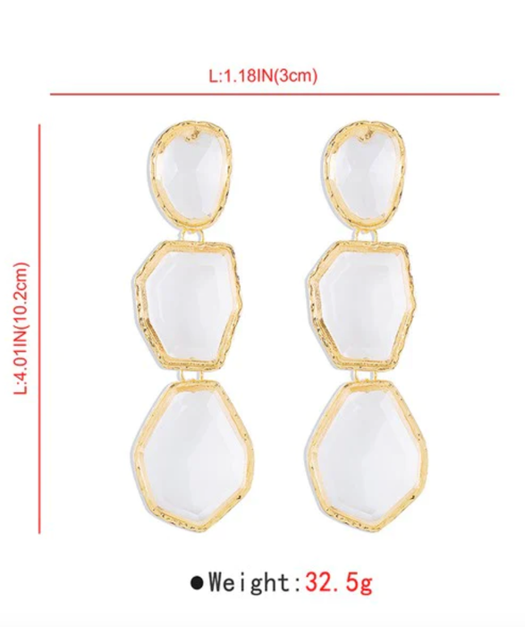 The Glam Drop Earring Chanel Wrapped Sparkle Faux Crystals