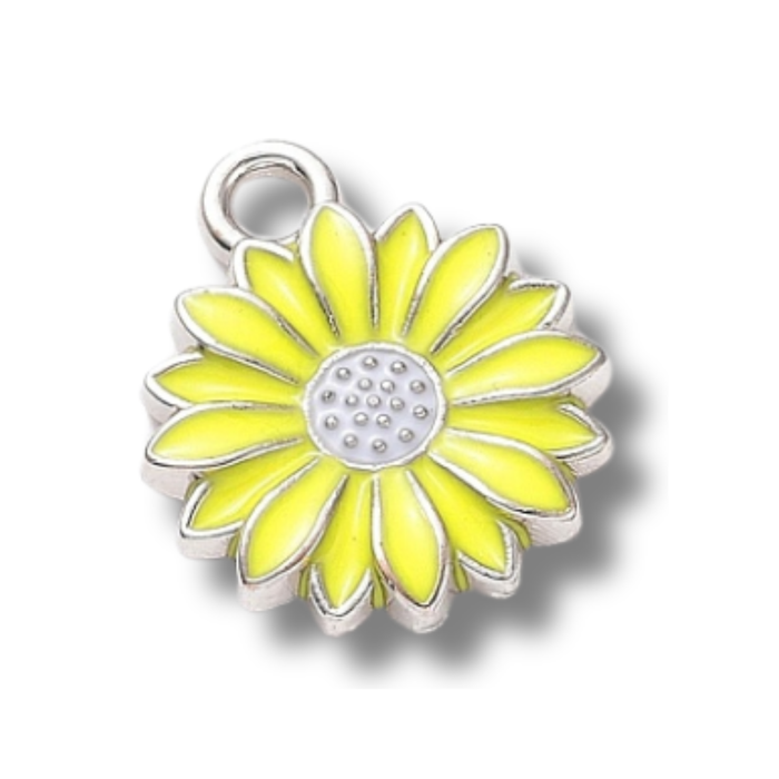 Daisy Silver Charm