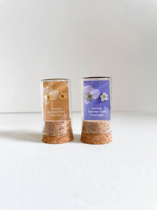 Dainty Little Tiny Things | Fried Eggs | Earring Studs