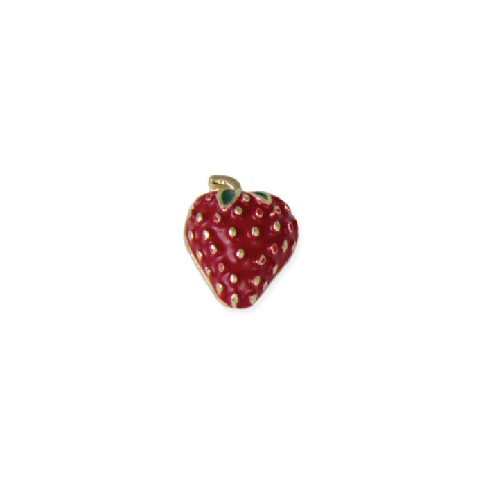 Picked Sweet Gold Red Strawberry Post Earrings