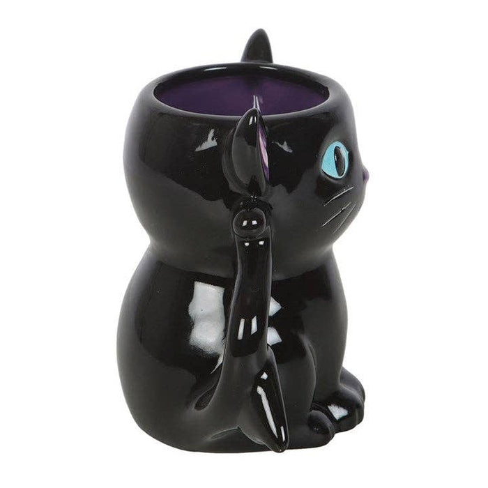 Cute and Creepy Gothic Bat Cat Halloween Mug