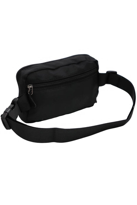 Minimal Matte Nylon Waist Bum Belt Bag Fanny Pack: Black