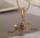 Travel Talisman Stainless Steel Necklace: Passport