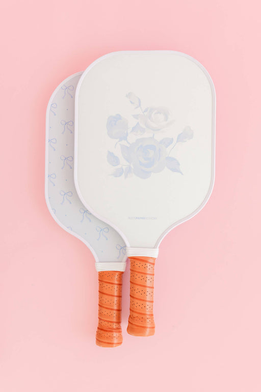 Coquette Blue Rose & Bow Double-Sided Pickleball Paddle