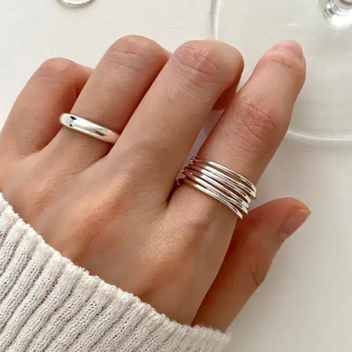 Simple Minimalist Sterling Silver Ring in Silver or 18K Gold