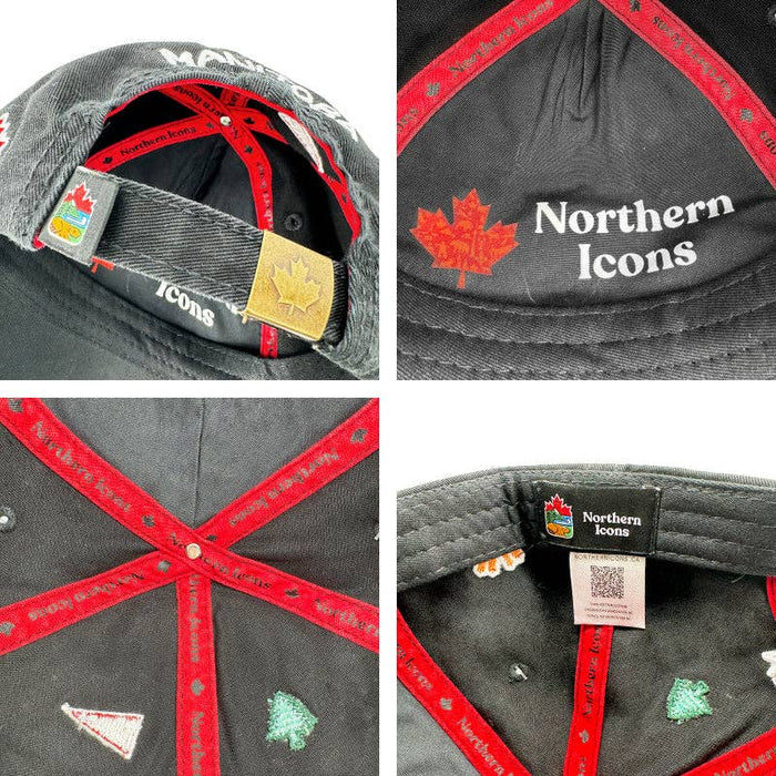 Canada Icons All-Over Embroidery Cotton Cap