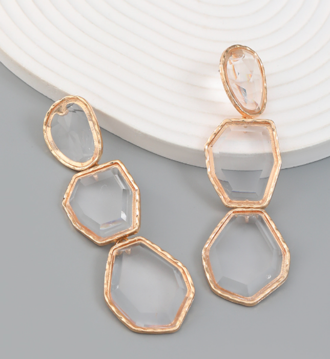 The Glam Drop Earring Chanel Wrapped Sparkle Faux Crystals