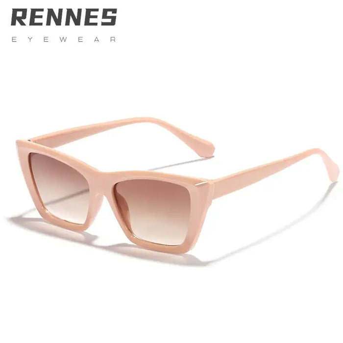 Cat Eye Sunglasses: Black with Blue Lens