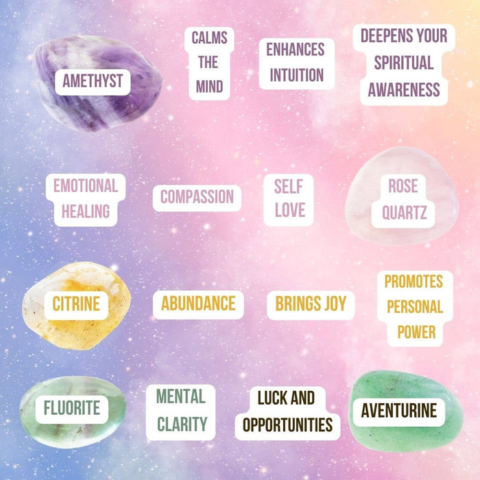 Crystal Suncatcher: Amethyst, Citrine, Rose Quartz, Fluorite