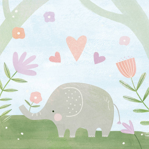 Cute Baby Elephant Mini Pop-up Card - Baby Welcome Card