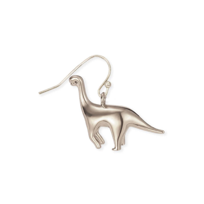 Prehistoric Times Silver Brontosaurus Earrings