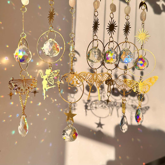 Butterfly Fairy Suncatchers with Rose Quartz