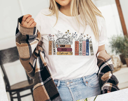 Taylor Inspired Albums As Books - Eras Books T-Shirt