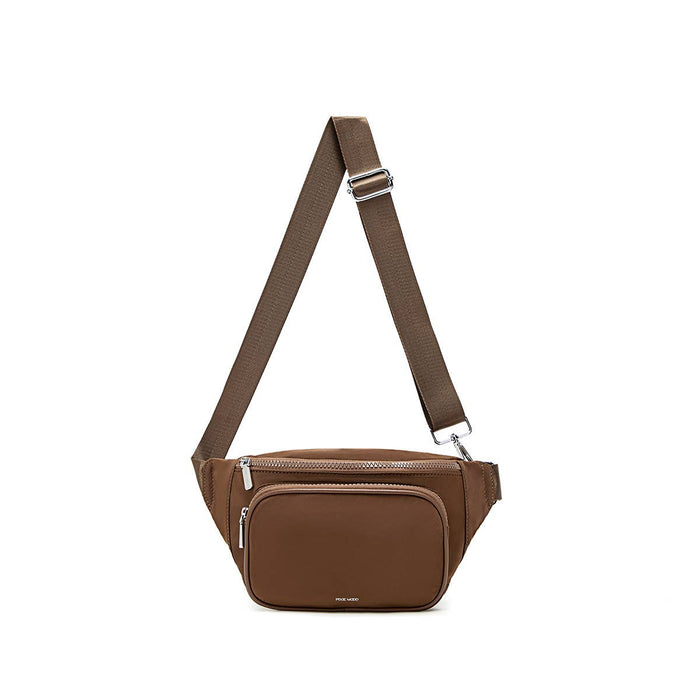 Aaliyah - Recycled Nylon Fanny Pack - Espresso Nylon