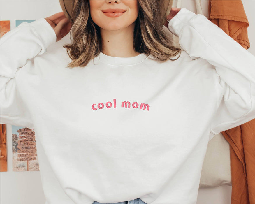 Embroidered Cool Mom Sweatshirt - Mother's Day Gift