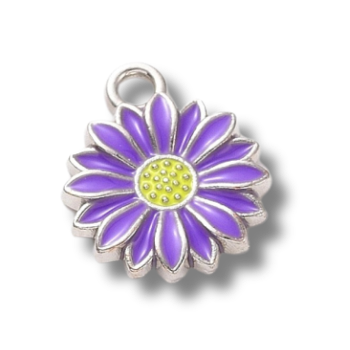 Daisy Silver Charm