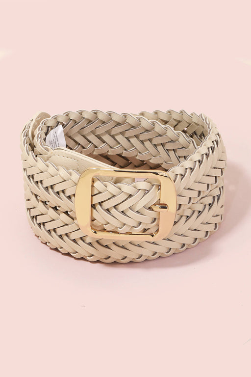 Faux Leather Braided Belt