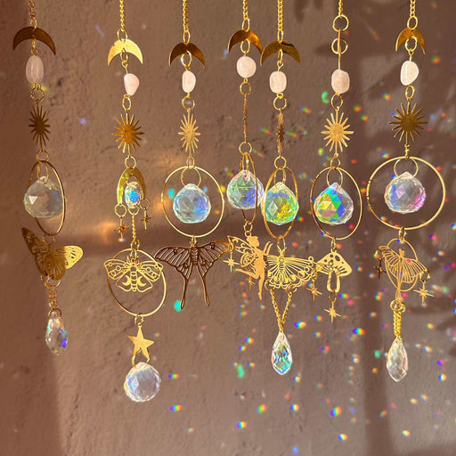 Butterfly Fairy Suncatchers with Rose Quartz