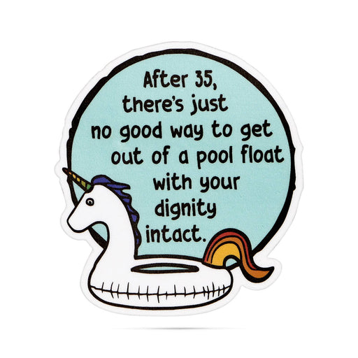 No way to get out of a pool float with your dignity stickers