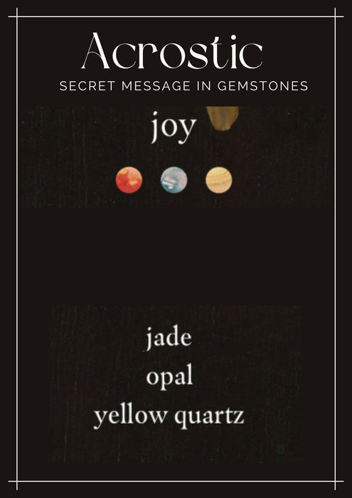Acrostic Secret Message Necklace JOY