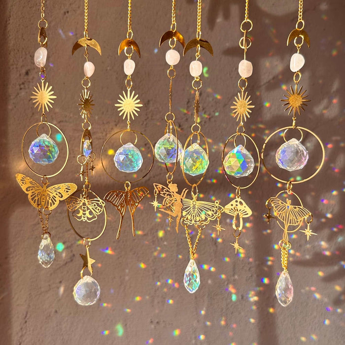 Butterfly Fairy Suncatchers with Rose Quartz
