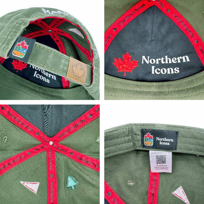 Canada Icons All-Over Embroidery Cotton Cap