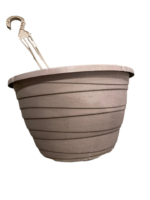 Pot hanging basket 12” taupe