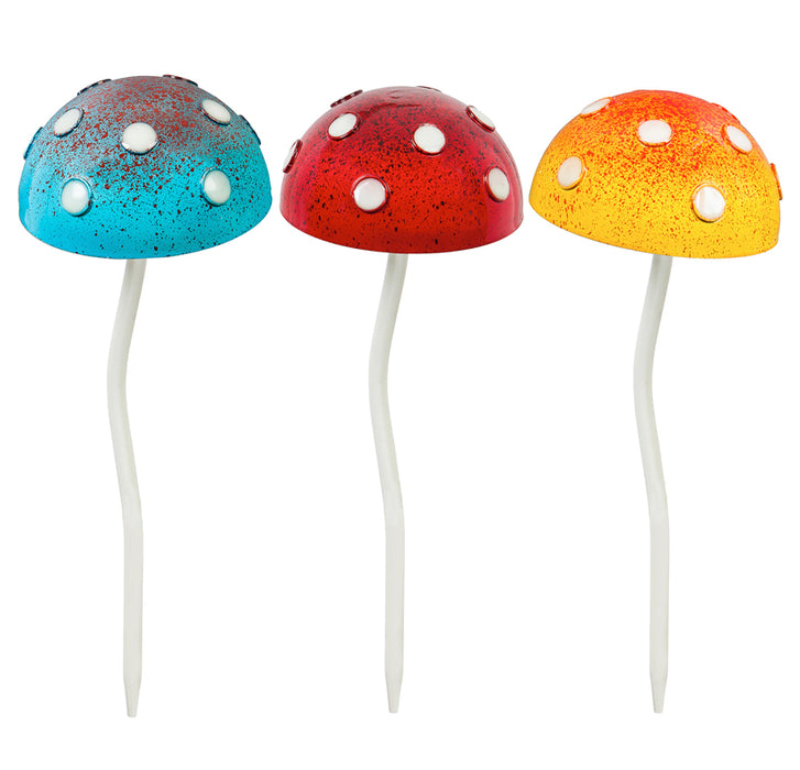 mushroom stake glow in the dark 12"