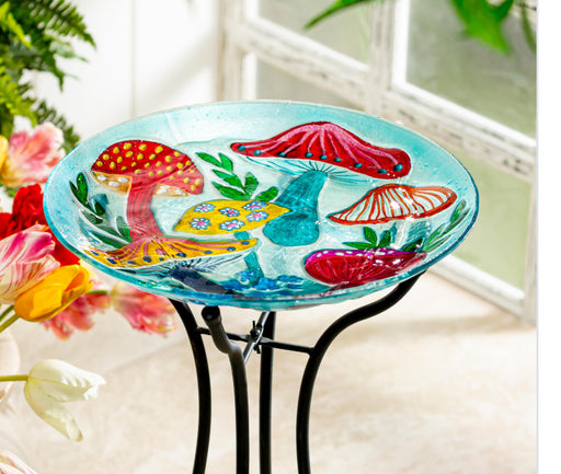 Bird Bath 18" Mushroom Group