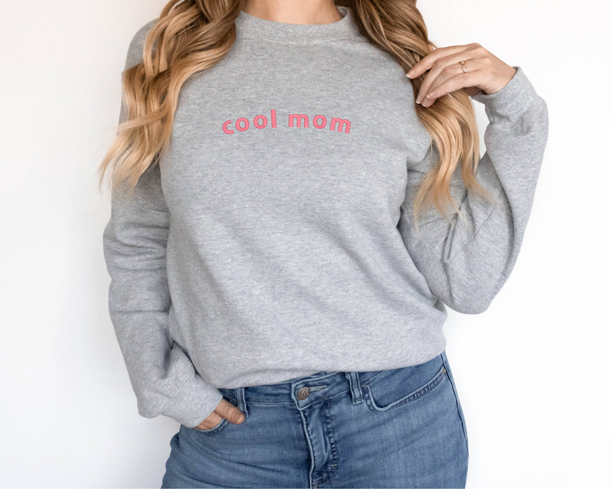 Embroidered Cool Mom Sweatshirt - Mother's Day Gift