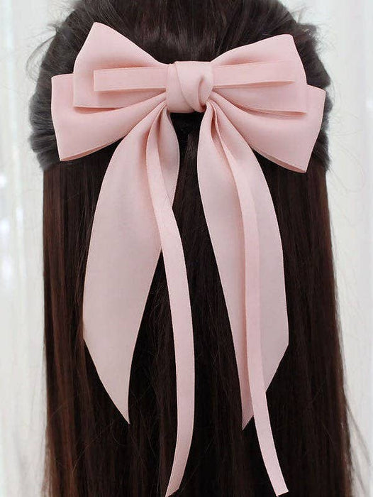 Hair bow: Peach / One size