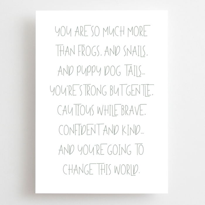 The Lettery Studio - Baby Card - Little Boys