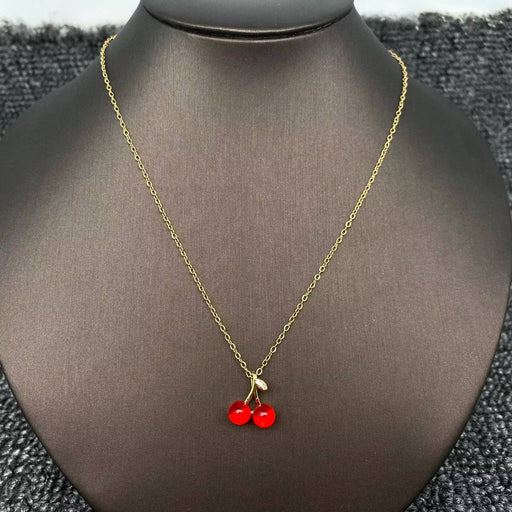 Cherry Charm Gold-plated Necklace