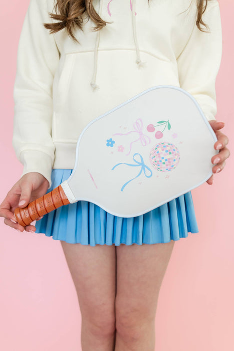 Cherry Disco Bows Double-Sided Pickleball Paddles