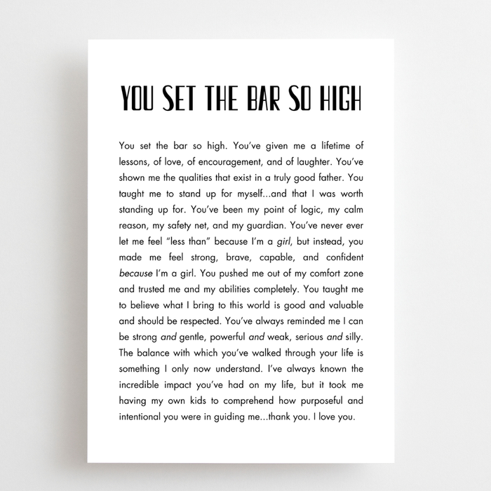 The Lettery Studio - Father's Day Card - A Mom To Her Dad