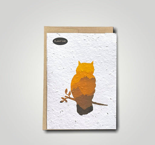 Sunset Owl Plantable Greeting Card