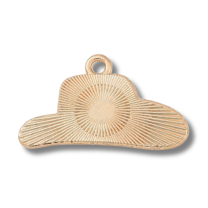 Cowboy Hat Star Fire Charm