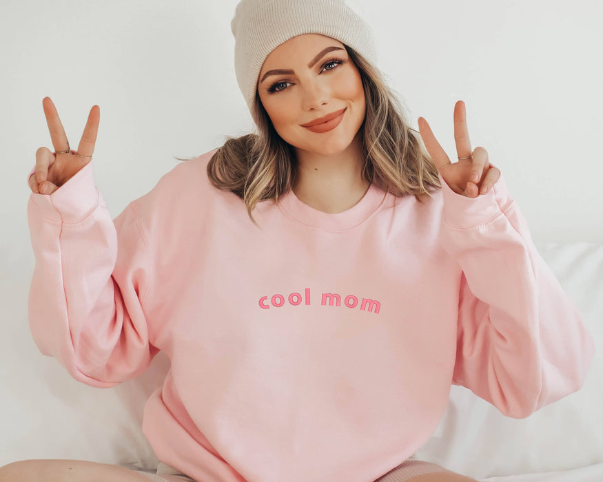 Embroidered Cool Mom Sweatshirt - Mother's Day Gift