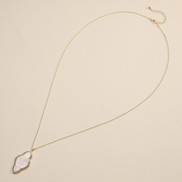 Iridescent Cloud-Shaped Pendant Necklace