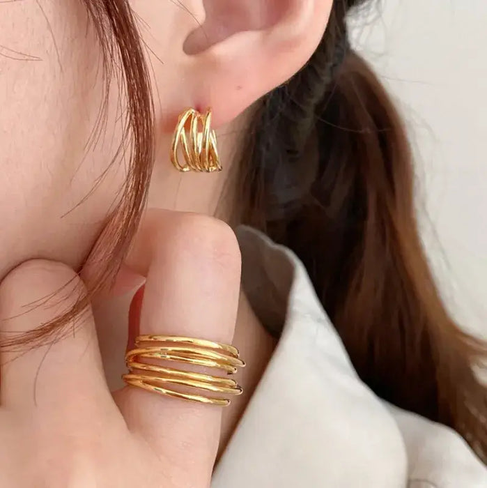 Simple Minimalist Sterling Silver Ring in Silver or 18K Gold