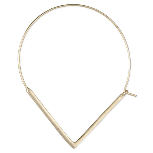 Peak Fashion Gold Pointed Hoop Earrings