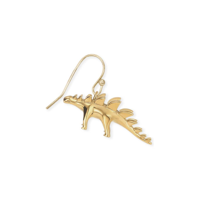 Prehistoric Times Gold Stegosaurus Earrings