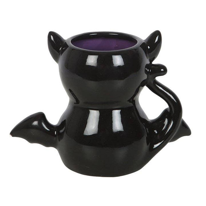 Cute and Creepy Gothic Bat Cat Halloween Mug