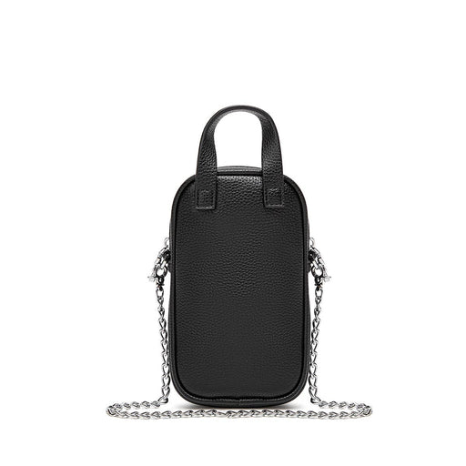 Cassandra - Recycled Vegan Phone Crossbody - Black Pebbled